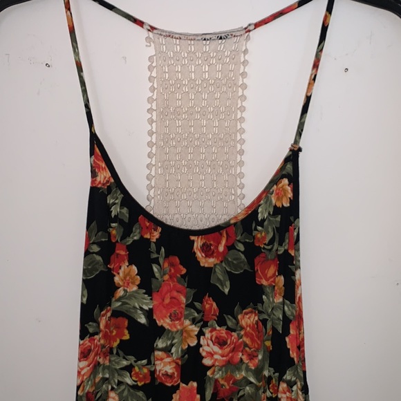 Forever 21  size L black floral sundress - Picture 2 of 4